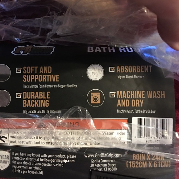 Gorilla grip thick memory foam bath rug - Picture 7 of 8